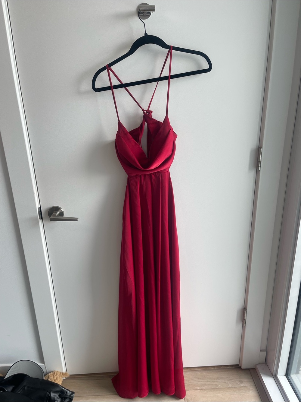 Hello Molly Red Spaghetti-Strap Maxi Dress